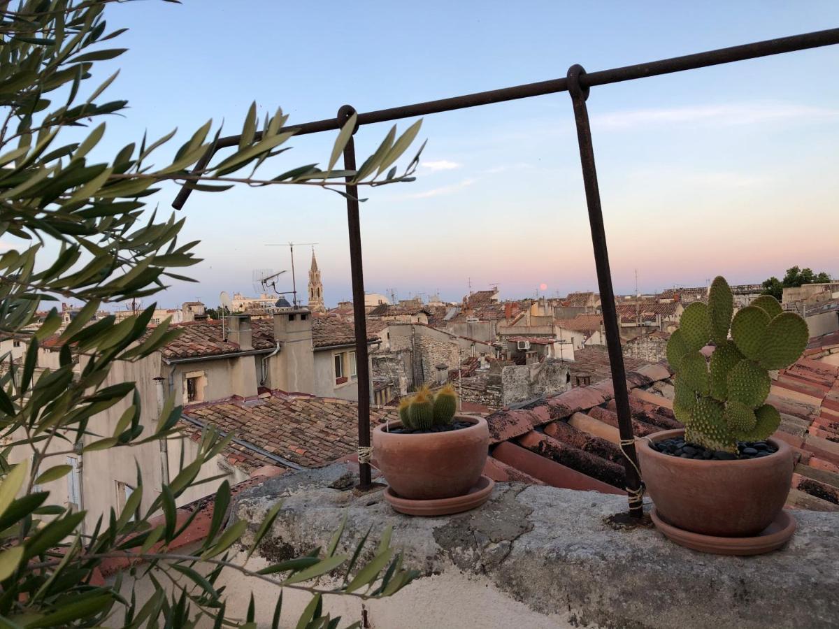Appartement Avec Terrasse Panoramique Au Coeur De Nîmes Kültér fotó